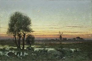 Silhouettes Prints: Autumn Landscape in the Glow of Sunset. Creator: Per Ekstrom