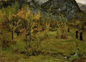 Gerhard Morgenstjerne Munthe Prints: Autumn Landscape, Oylo, 1879. Creator: Gerhard Munthe