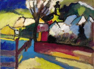 Autumn landscape with a tree (Herbstlandschaft mit Baum), 1910. Artist: Kandinsky, Wassily Vasilyevich (1866-1944)