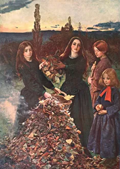 John Everett Prints: Autumn Leaves, 1856, (c1902). Creator: Unknown