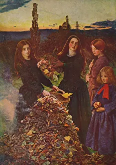 Burning Prints: Autumn Leaves, 1856, (c1915). Artist: John Everett Millais