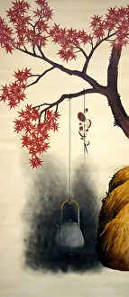 Maple Tree Prints: Autumn Maple, late 19th century. Creator: Shibata Zeshin
