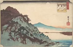 Hiroshige Ando Collection: The Autumn Moon at Ishiyama on Lake Biwa. ca. 1835. ca. 1835. Creator: Ando Hiroshige