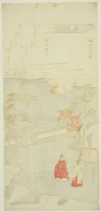 Autumn Moon over Sumida River (Sumida aki zuki), from the series 'Eight.. Japan, early 1760s Autumn Moon over Sumida River (Sumida aki zuki), from the series 'Eight.. Japan, early 1760s