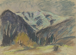 Czech Prints: Autumn mountainous landscape, 1930-1935. Creator: Zolo Palugyay