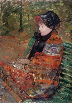 Park Bench Prints: Autumn, portrait of Lydia Cassatt, 1880. Creator: Mary Cassatt