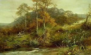 Brook Collection: Autumn River Scene, The Brook, 1889. Creator: David Bates