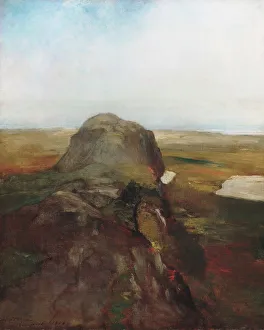 Newport Prints: Autumn Study, View over Hanging Rock, Newport, R. I. 1868. Creator: John La Farge