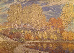 Sadness Prints: Autumn sun. Artist: Purvitis, Vilhelms (1872-1945)