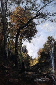 Emmanuel Gallery: The Autumn Walk, 1869. Artist: Emmanuel Lansyer