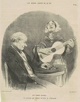 Aux Champs-Elysées, 19th century. Creator: Honore Daumier