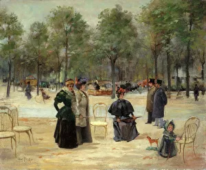 8th Arrondissement Prints: Aux Champs-Élysées, c1895. Creator: Louis Abel-Truchet