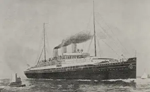 The auxiliary cruiser "Rapido", a former German ocean liner, Spanish Navy, 1898. Creator: Enrique Laporta Valor