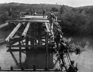 Betzitch Vladimir Prints: Avec l'armee Serbe sur le Front Nord; Un pont sur la Koloubara qui fut pris et repris