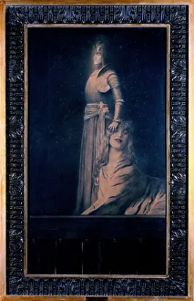 Fernand 1858 1921 Prints: Avec Verhaeren: Un Ange (With Verhaeren: An Angel), 1889