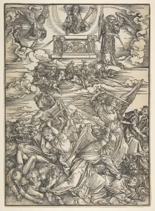 Retribution Prints: Four Avenging Angels, from the Apocalypse series. n. d. Creator: Albrecht Durer