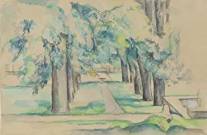 Treelined Prints: Avenue of Chestnut Trees at the Jas de Bouffan, c1878-1890. Creator: Paul Cezanne