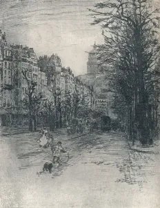 Avenue Des Gobelins, Paris, c1908. Artist: Frank Milton Armington Avenue Des Gobelins, Paris, c1908. Artist: Frank Milton Armington