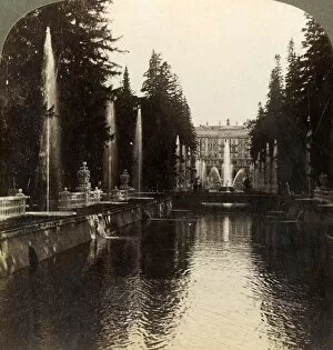 Petrograd Gallery: The Avenue of Fountains, Imperial Palace of Peterhof, Russia, 1897