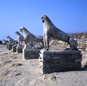 Aegean Islands Gallery: Avenue of Lions, Delos, c600BC