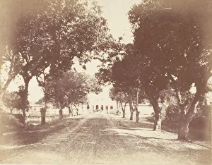Hill Captain R B Prints: [Avenue, Mess and Capt. Hills House], 1850s. Creator: Captain R. B. Hill