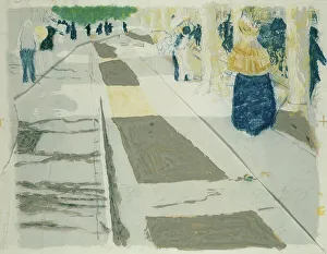 Strolling Prints: The Avenue, printed 1899. Creator: Edouard Vuillard