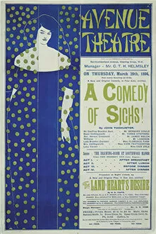 Opera Collection: Avenue Theater, A Comedy of Sighs! (Poster), 1894. Artist: Beardsley, Aubrey (1872?1898)