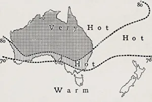 H Clive Prints: Average January Temperature, 1923. Creator: Unknown
