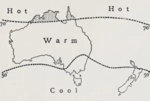 H Clive Prints: Average July Temperature, 1923. Creator: Unknown