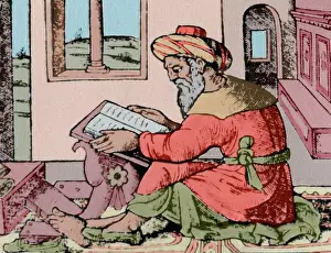 Averroes in his studio, 1530. Creator: Unknown