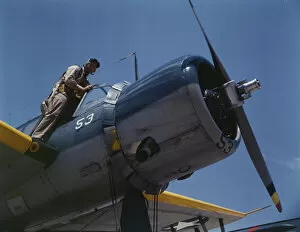 Hollem Howard Gallery: Aviation cadet in training at the Naval Air Base, Corpus Christi, Texas, 1942