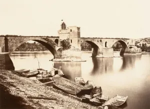 Baldus Prints: Avignon, Pont St. Benezet, ca. 1864. Creator: Edouard Baldus