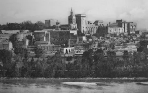 Papal Palace Prints: Avignon - View Taken From Villeneuve, c1925