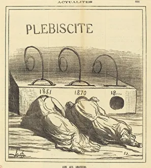Newsprint Prints: Avis aux amateurs, 1871. Creator: Honore Daumier