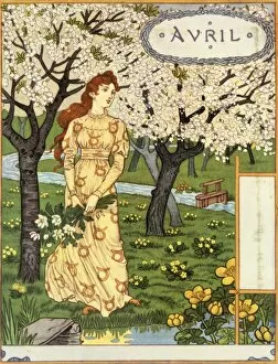 Calendar Gallery: Avril, 1896. Creator: Eugene Samuel Grasset
