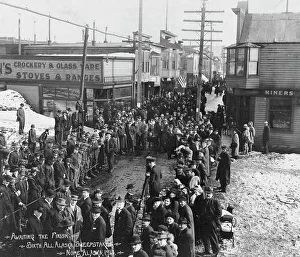 Alaska Prints: Awaiting the finish at the Sixth All Alaska Sweepstakes, 1913. Creator: Unknown