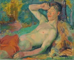 Knut Magnus Enckell Prints: Awakening Faun, 1914. Creator: Magnus Enckell