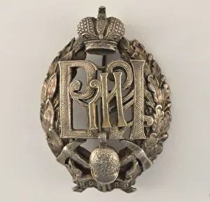 Award badge of the Russian Imperial Firefighters Society, Early 20th cen Award badge of the Russian Imperial Firefighters Society, Early 20th cen
