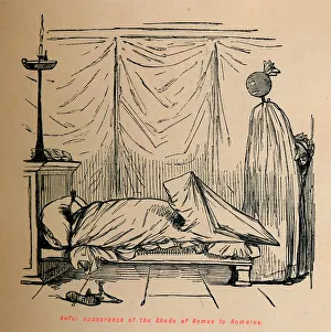 Fright Prints: Awful appearance of the Shade of Remus to Romulus, 1852. Artist: John Leech
