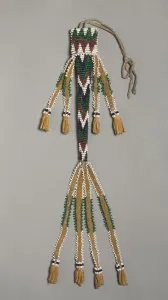 Glass Beads Prints: Awl Case, c. 1890. Creator: Unknown