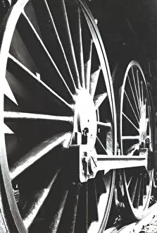 Axle wheels of a steam train engine