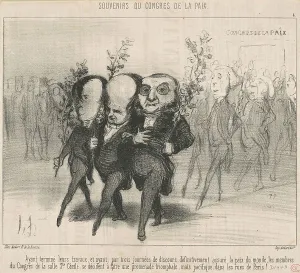 Delegates Prints: Ayant terminé leurs travaux... 19th century. Creator: Honore Daumier