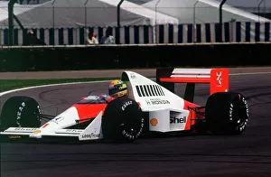 Mclaren Prints: Ayrton Senna in the McLaren MP4-5 at 1989 British Grand Prix, Silverstone