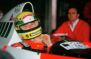 Pits Prints: Ayrton Senna in the McLaren MP4-5 at 1989 British Grand Prix, Silverstone