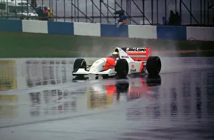 Mclaren Prints: Ayrton Senna in the McLaren MP4-8 1993 European Grand Prix at Donington