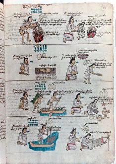 Chili Collection: Aztec education of boys (left) and girls (right)