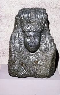Mexico Collection: Aztec Jade Bust of Quetzalcoatl, 1360-1521