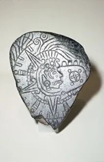 Aztec Jade Pendant of Solar God Tonatuih, 1300-1521