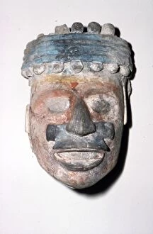 Mexico Collection: Aztec Pottery Head, 1300-1521