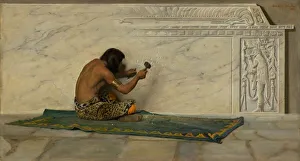 Chisel Prints: An Aztec Sculptor, 1887. Creator: George de Forest Brush